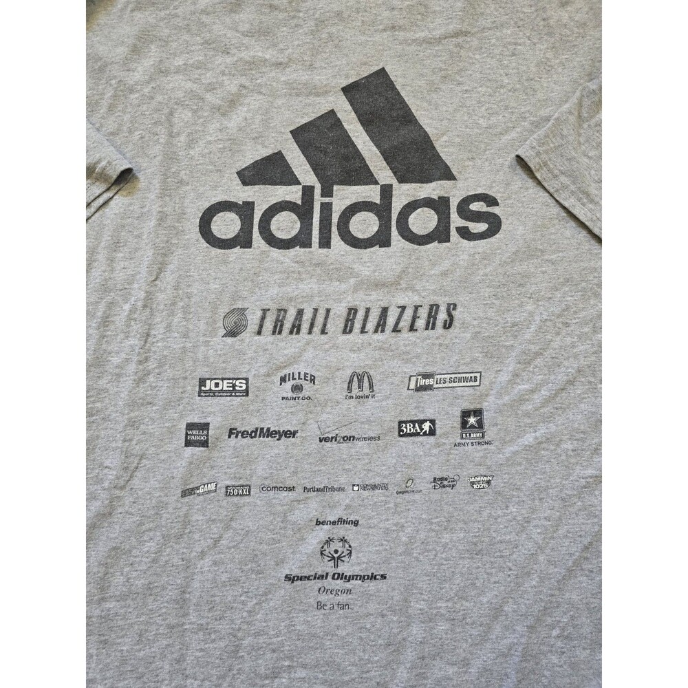 Adidas 2008 Portland Trail Blazers Street Jam T-Shirt - Men's 2XL - Gray - Picture 7 of 7
